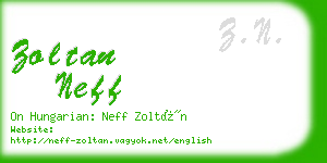 zoltan neff business card